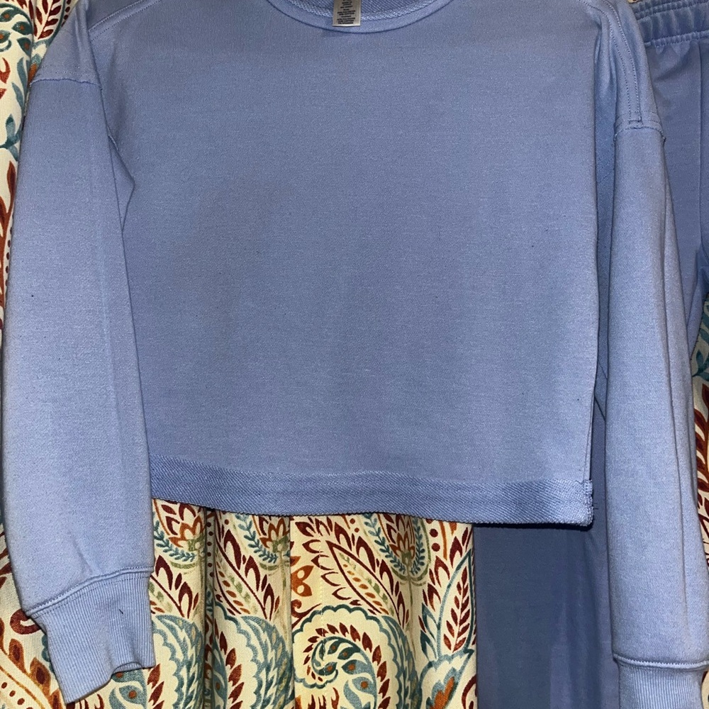 Light Blue Two-Piece Lounge Set - Picture 7 of 11